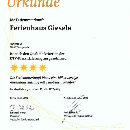 Ferienhaus Giesela **** Wernigerode Εξωτερικό φωτογραφία